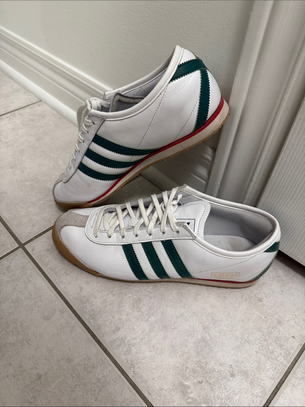 Adidas Italia 70s White Green Red Leather Sneakers